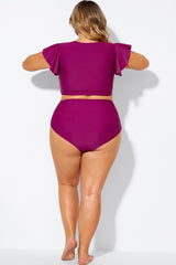Purple Bandage Sexy Women Beach Brief