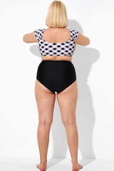 Black High Waist Women Bikini Bottom