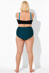 Green Ruffles High Waist Brief for Lady