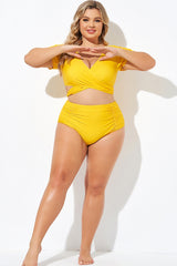 Yellow Relaxed Fit Swim Bikini Short