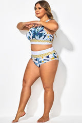 Floral Print High Waisted Beach Bikini Bottom