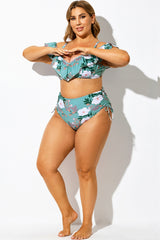 Floral Print Side Knot High Waist Brief