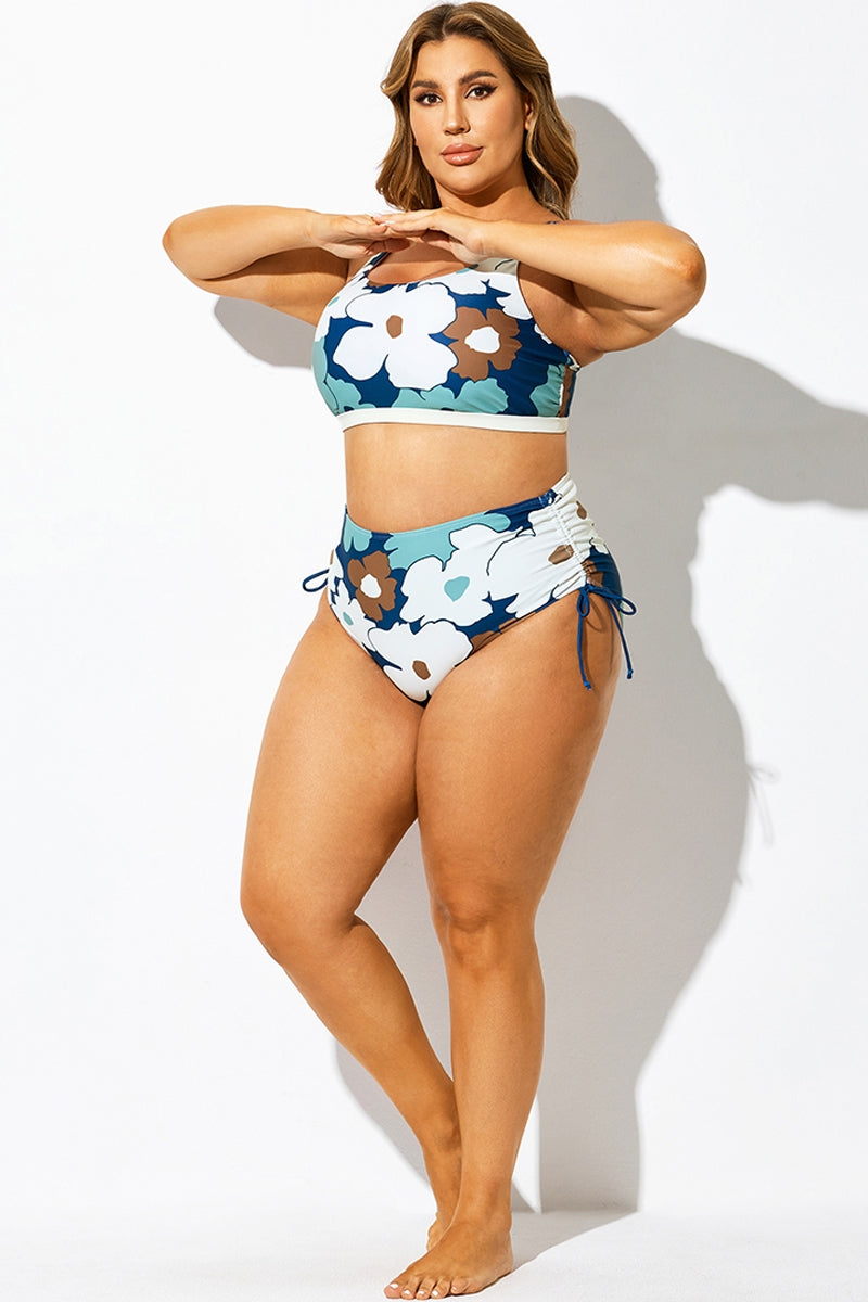 Birch Floral Print Side Knot High Waist Brief