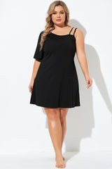 Black One Strappy Sleeve Cover Up