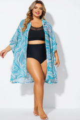 Tide Ripple V-Neck Button Thing Tunic