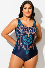 Beach Printed Sport One Piece Swimsuit