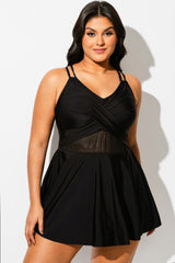 Plus Size Beach Mesh One Piece Swimsuit