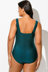 Colorblock Patchwork Push Up One Piece Swimsuit