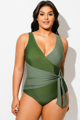 Green Beach Sexy Cutout One Piece Swimsuit