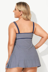 Polka Dot Double Lingerie Straps Swimdress