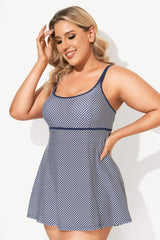 Polka Dot Double Lingerie Straps Swimdress