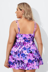 Violet Scoopneck Double Lingerie Straps Swimdress