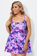 Violet Scoopneck Double Lingerie Straps Swimdress