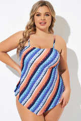 Boho Bandeau Vintage Women Long Tankini Top