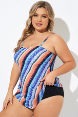 Boho Bandeau Vintage Women Long Tankini Top