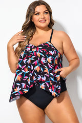 Multi Vintage Print Lady Tankini Top