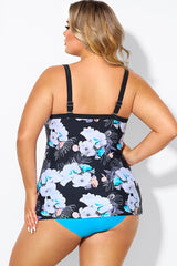 Floral Print Underwire A-line Women Tankini Top