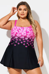 Gradient Print Square Neck Women Stylish Swimdress