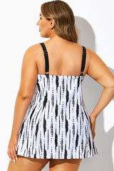 Tie-Dye Square Neckline Women Stylish Swimdress