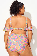 Golden Garden Ruffled Underwire Women Bikini Top