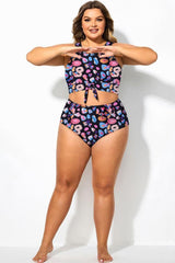 Plus Size Candy Color High Waisted Bottom