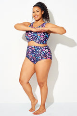 Plus Size Candy Color High Waisted Bottom